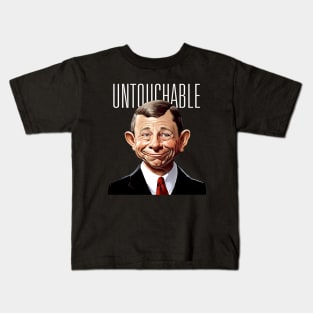 Chief Justice John Roberts: Refusing to Speak to the American People on a Dark Background Kids T-Shirt